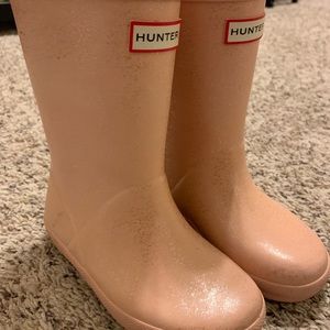 Pink glitter Hunter Boots